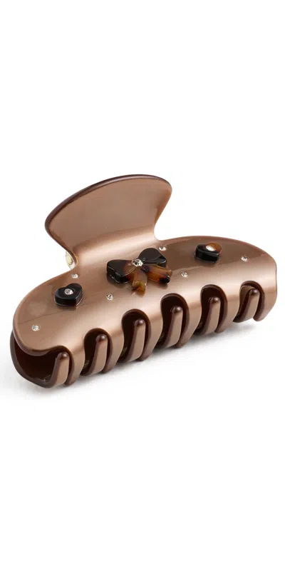 Emi Jay Sweetheart Clip Cocoa Cashmere
