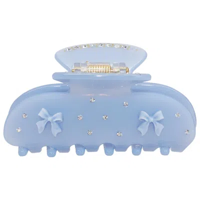 Emi Jay Sweetheart Hair Claw Clip In Blue Ribbon