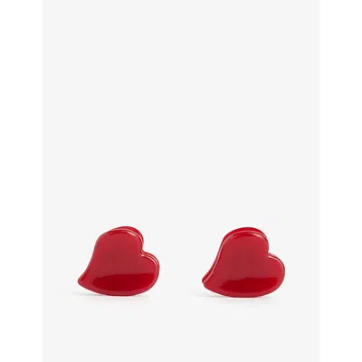 Emi Jay Womens Cherry Kiss Heart-shaped Set Of Two Hair Clips