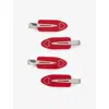 Emi Jay Womens Amour Rouge Popstar Hair Clips Set Of Four