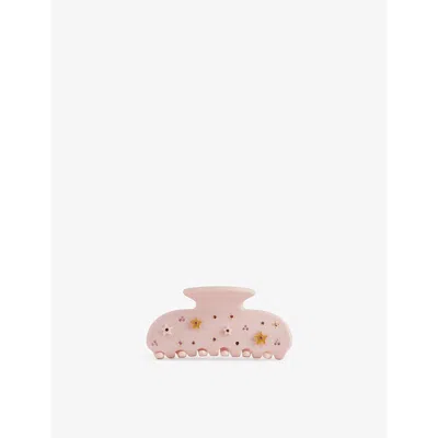 Emi Jay Womens Angel Dust Sweetheart Crystal-embellished Cellulose Acetate Hair Clip