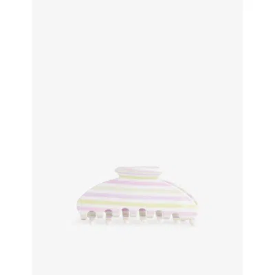 Emi Jay Womens Big Effing Cellulose-acetate Hair Clip Pastel Cabana