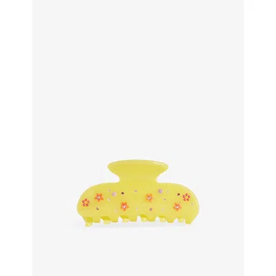 Emi Jay Womens  Sweetheart Cellulose Acetate Claw Hair Clip In Yellow