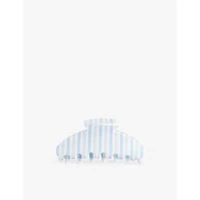 Emi Jay Womens Pool Boy Big Effing Cellulose-acetate Hair Clip In Blue