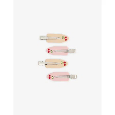 Emi Jay Womens Cherry Baby Popstar Set Of Four Metal Hair Clips