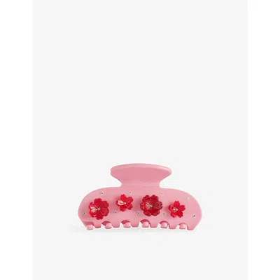 Emi Jay Womens  Sweetheart Cellulose Acetate Claw Hair Clip In Pink