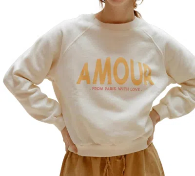 Emile And Ida Amour Sweatshirt In Ecru In White