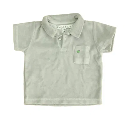 Pre-owned Emile And Ida Kids' Boys Gray Polo Shirt In Grey