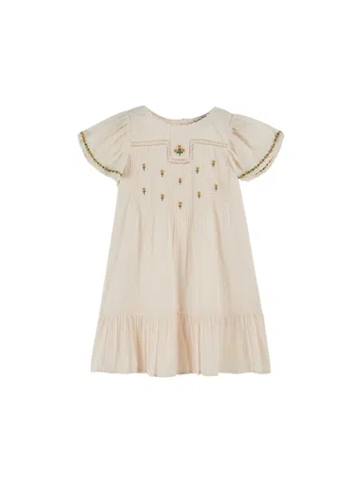 Emile And Ida Emile & Ida Kids' Organic Cotton Mini Dress In Beige