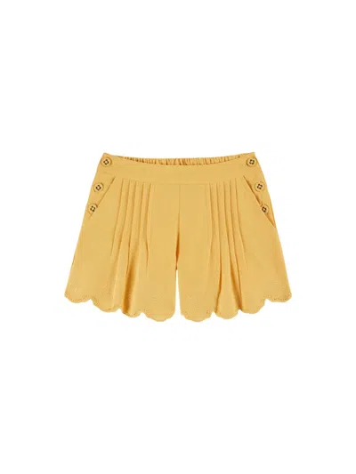 Emile And Ida Emile & Ida Short Brode In Orange