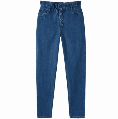 Emile And Ida Women's Organic Cotton Trousers In Denim In Blue