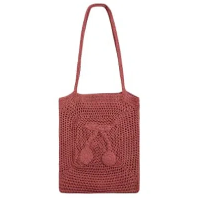 Emile Et Ida Crochet Net Bag In Brown