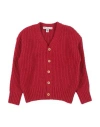 Emile Et Ida Toddler Girl Cardigan Red Size 4 Recycled Wool, Recycled Polyamide, Recycled Viscose In Red