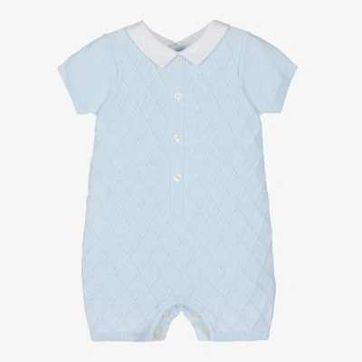 Emile Et Rose Baby Boys Blue Knitted Cotton Shortie