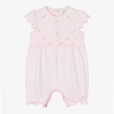 Emile Et Rose Baby Girls Pink Cotton Embroidered Shortie