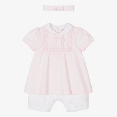Emile Et Rose Baby Girls Pink Cotton Shortie Set