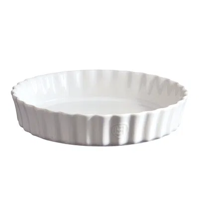 Emile Henry 11-inch Deep Tart Dish, 2.1 Quart In White