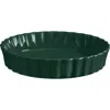 Emile Henry 11-inch Deep Tart Dish, 2.1 Quart In Green