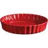 Emile Henry 11-inch Deep Tart Dish, 2.1 Quart In Burgundy