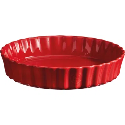 Emile Henry 11-inch Deep Tart Dish, 2.1 Quart In Burgundy