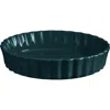 Emile Henry 11-inch Deep Tart Dish, 2.1 Quart In Ocean