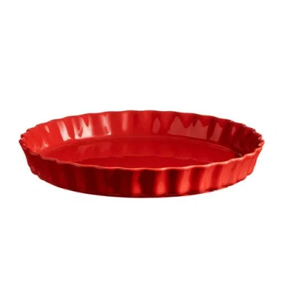 Emile Henry 11.6" X 1.6" Tart Dish In Burgundy