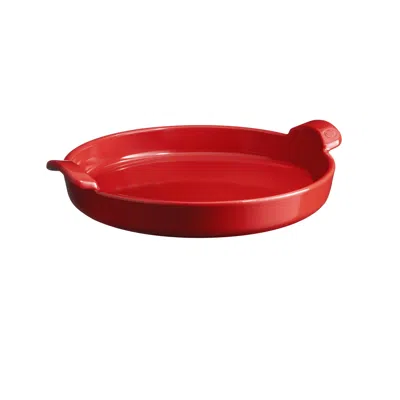 Emile Henry 12-inch Round Deep Dish Pizza Pan In Red