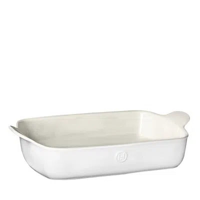 Emile Henry 13.7 Large Rectangular Baker In White