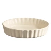 Emile Henry 9.5 Inch Deep Tart Dish In White