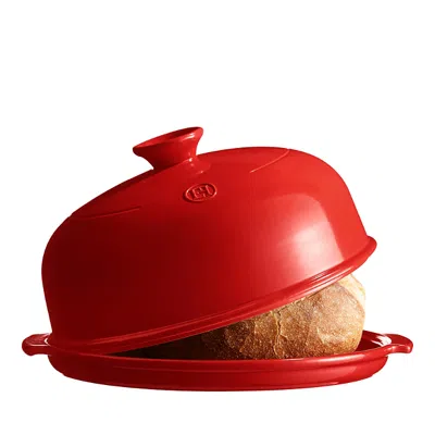 Emile Henry Bread Cloche In Red