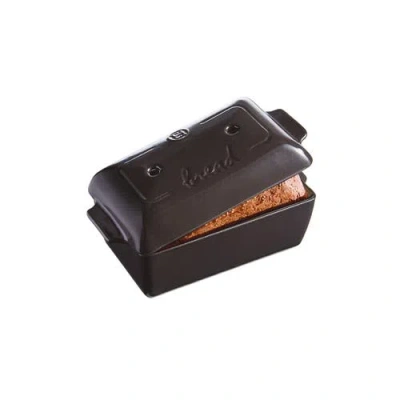 Emile Henry Bread Loaf Baker With Lid In Charcoal