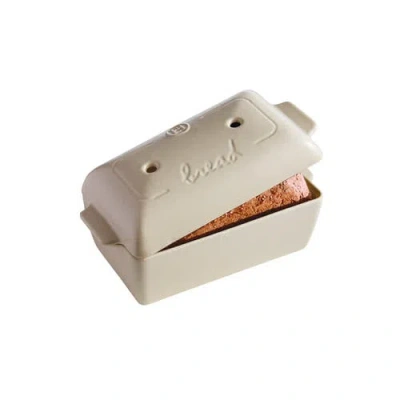 Emile Henry Bread Loaf Baker With Lid In White