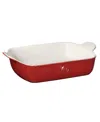 Emile Henry Ceramic 11" X 8" Rectangular Baking Dish In Rouge