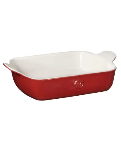 Emile Henry Ceramic 11" X 8" Rectangular Baking Dish In Rouge
