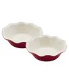 Emile Henry Set Of 2 Mini Pie Dishes In Rouge