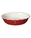 Emile Henry Ceramic 9" Pie Dish In Rouge