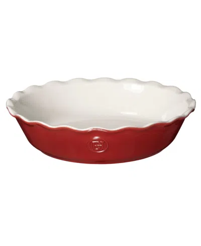 Emile Henry Ceramic 9" Pie Dish In Rouge