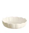 Emile Henry Ceramic Madeleine Round Baking Dish In Neutral
