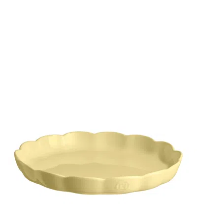 Emile Henry Ceramic Madeleine Tart Dish In Yellow