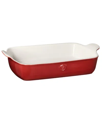 Emile Henry Ceramic Rectangular Baking Dish, 13" X 9" In Red
