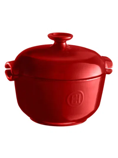 Emile Henry Ceramic Rice Pot In Red