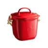 Emile Henry Compost Bin In Burgundy