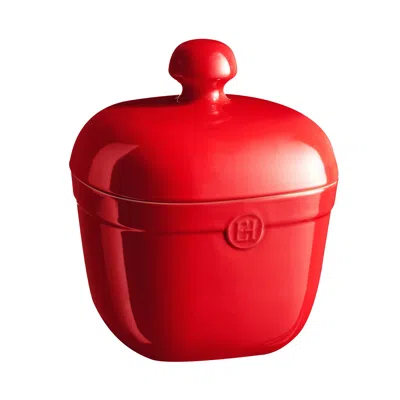 Emile Henry Cookie Jar In Red