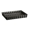 Emile Henry Deep Rectangle Tart Dish In Charcoal