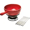 Emile Henry Flame Fondue Set, 2.6 Quart In Burgundy