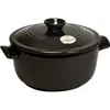 Emile Henry Flame Round Stewpot Dutch Oven, 2.6 Quart In Charcoal