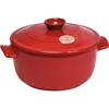 Emile Henry Flame Round Stewpot Dutch Oven, 2.6 Quart In Red