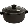 Emile Henry Flame Round Stewpot Dutch Oven, 5.5 Quart In Charcoal