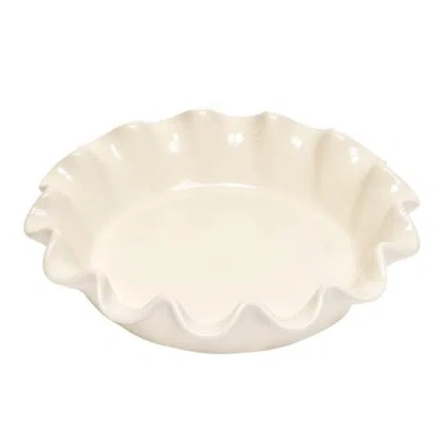 Emile Henry Hr Ceramic 10-inch Ruffled Pie Dish In Clay