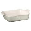 Emile Henry Ceramic Square Baking Dish In Pearl Gray